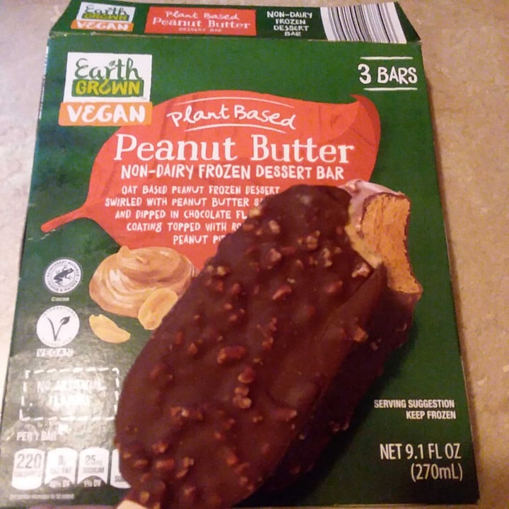 photo of Earth Grown Non-Dairy Dessert Bar (Peanut Butter) shared by @pattymvegan on  01 Sep 2021 - review