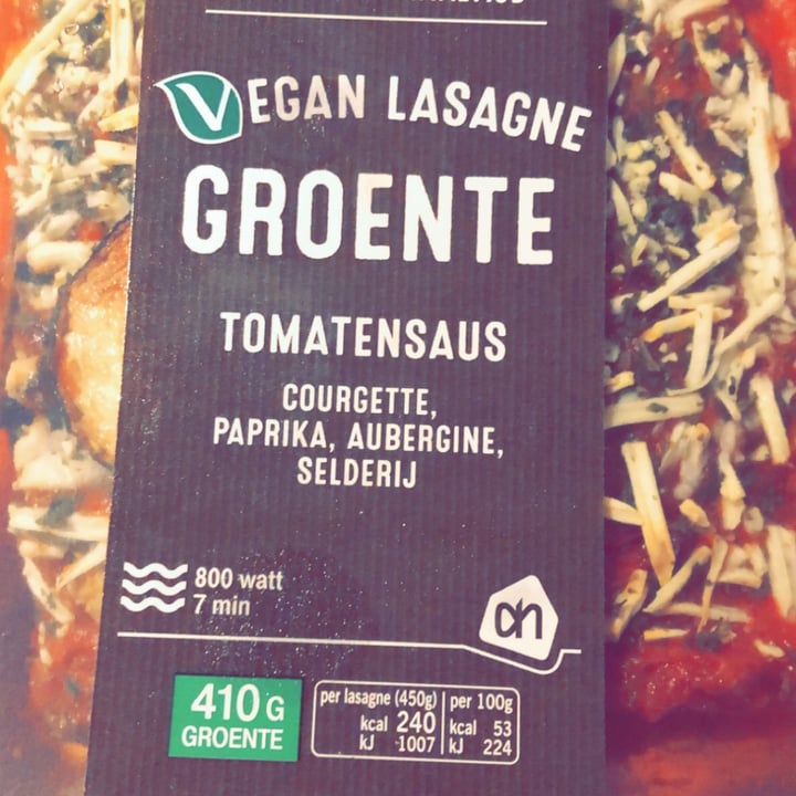 photo of Albert Heijn AH Vegan lasagna shared by @sylviavankampen on  28 Oct 2020 - review