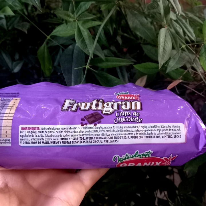 photo of Granix Frutigran Galletas con Chips De Chocolate shared by @veggiecocina on  15 Mar 2021 - review