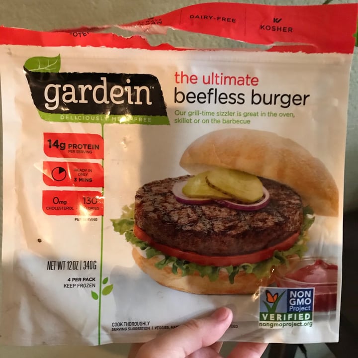 photo of Gardein The Ultimate Beefless Burger shared by @sigmacorvus on  30 Apr 2020 - review