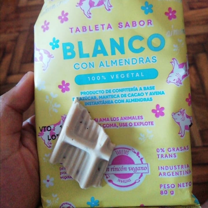 photo of Un Rincón Vegano Tableta Sabor Blanco Clasico shared by @analizgav on  21 May 2020 - review