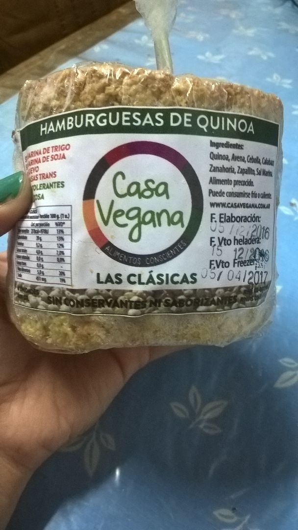 review photo of Casa Vegana Hamburguesas de quinoa shared by @eternamente7 on 27 Mar 2020 - review