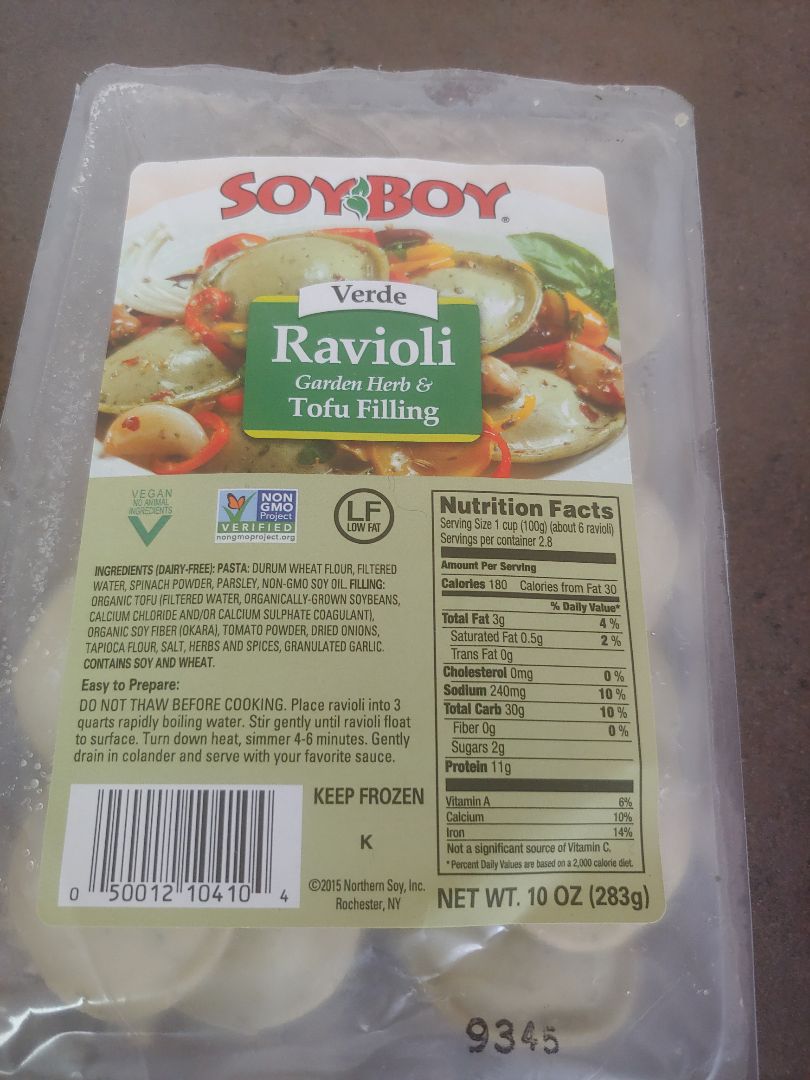 Verde Ravioli from Soyboy - Vegan Product Reviews & Ratings | abillion