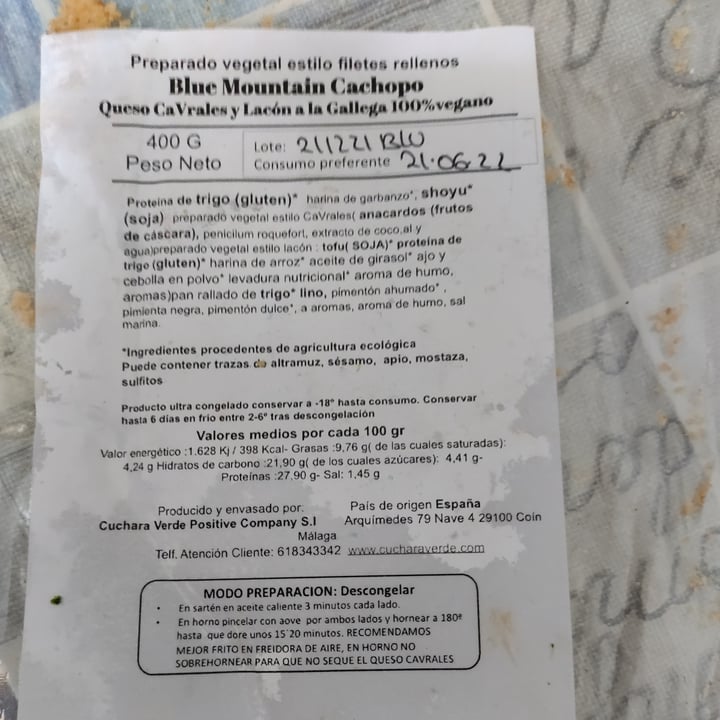 review photo of La cuchara verde Cachopo Blue Mountain shared by @alengendro on 14 Mar 2022 - review