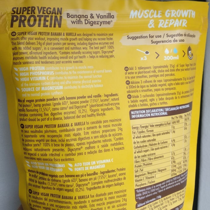 photo of Iswari Super vegan protein Banana shared by @inesrecio on  17 Dec 2020 - review