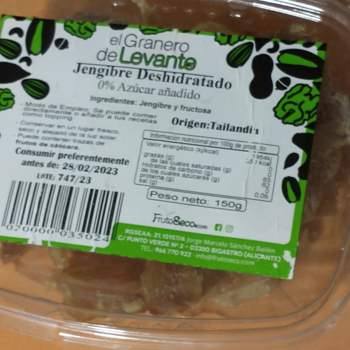photo of El granero de levante Dehydrated Ginger shared by @medaae on  17 Apr 2022 - review