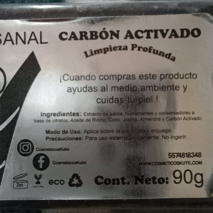 photo of Cosmeticos Cute Jabon Artesanal Carbon Activado shared by @angiemauries on  03 Aug 2021 - review