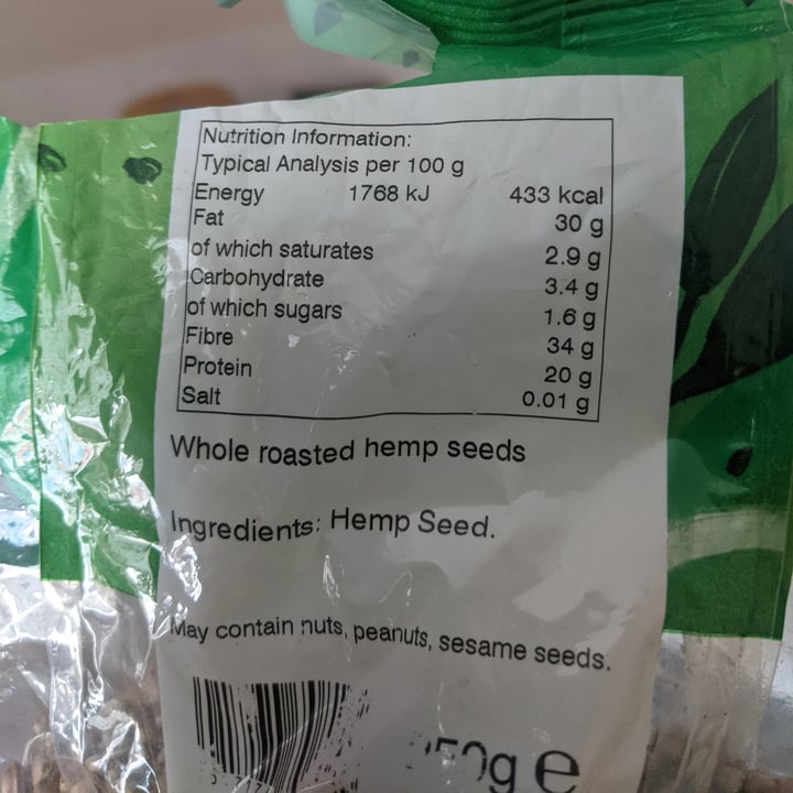 review photo of Holland & Barrett Roasted Hemp Seeds shared by @amber99 on 03 Aug 2022 - review