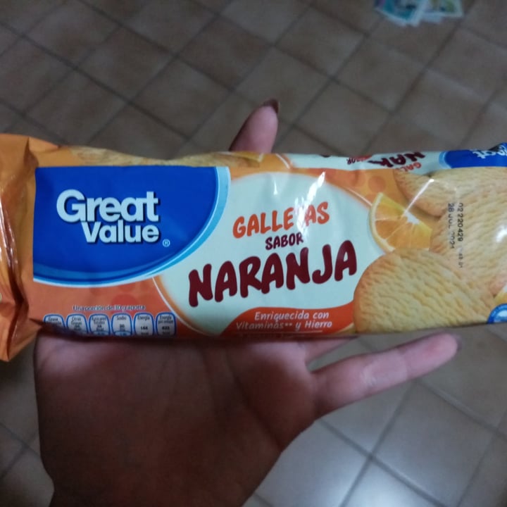 photo of Great Value  Galletas de naranja shared by @abivaldes on  01 Aug 2020 - review