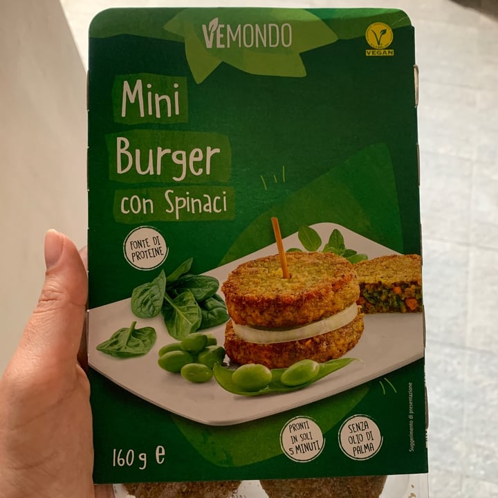 photo of Vemondo  mini burger Agli Spinaci shared by @hazelone on  01 Sep 2022 - review