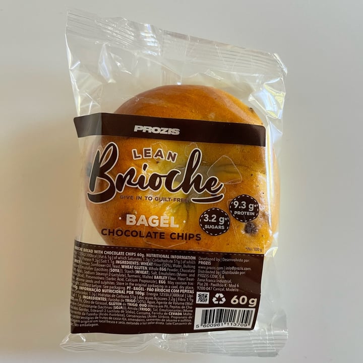 photo of Prozis lean brioche bagel chocolate chips shared by @laxnae on  15 Apr 2022 - review
