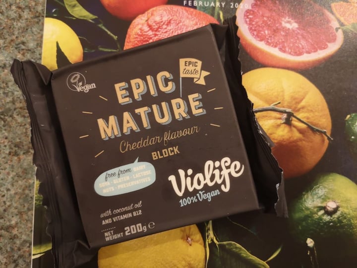 photo of Violife Epic Mature Cheddar Flavour Block shared by @morethanrabbitfood on  09 Feb 2020 - review