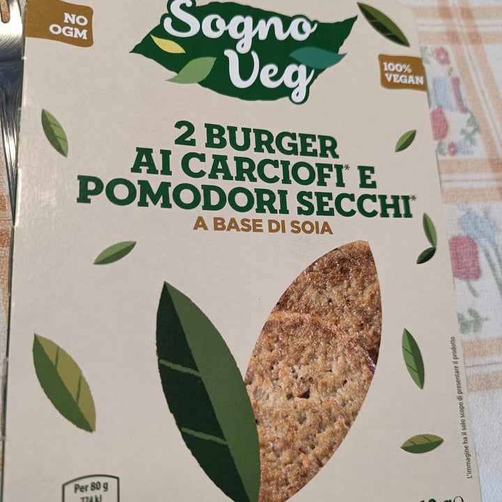 photo of Sogno veg 2 Burger ai Carciofi e Pomodori Secchi shared by @lcarcillo on  27 May 2022 - review