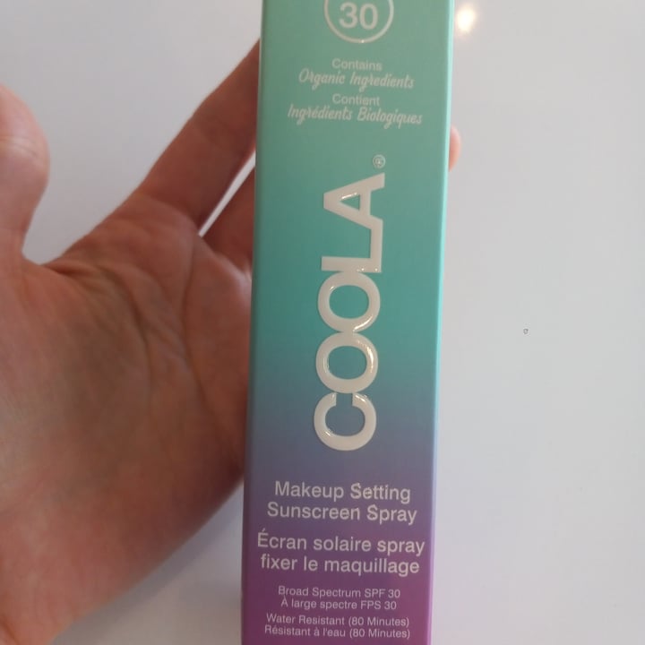 review photo of Coola Makeup setting spray 30spf shared by @vegemilie on 29 Jun 2022 - review