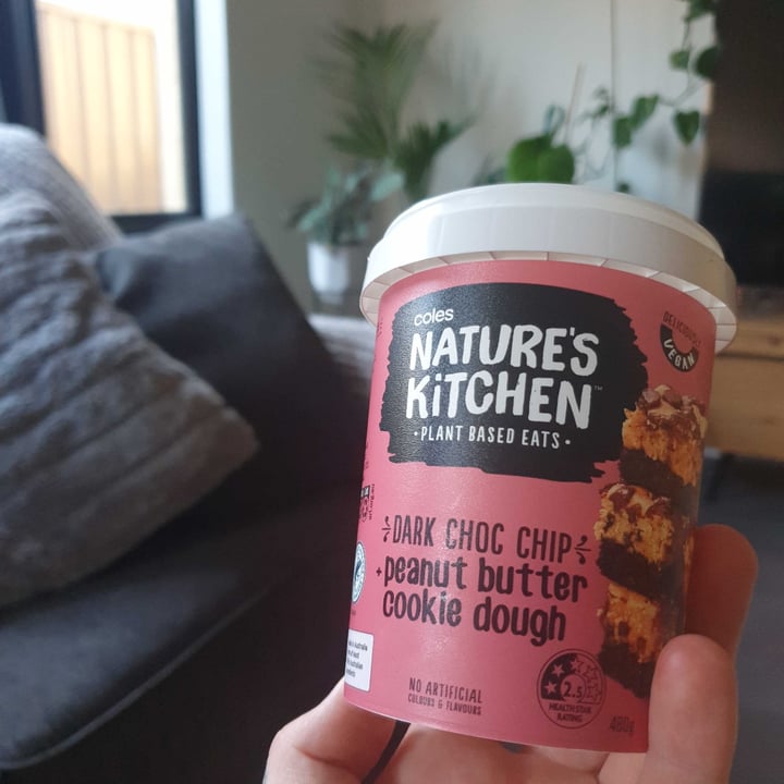 review photo of Coles Nature's Kitchen dark chocolate chip peanut butter cookie dough shared by @basicblake on 19 Oct 2020 - review