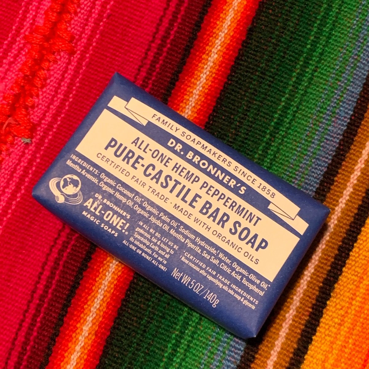 Pure Castile bar soap- Peppermint from Dr. Bronner's - Vegan Product ...
