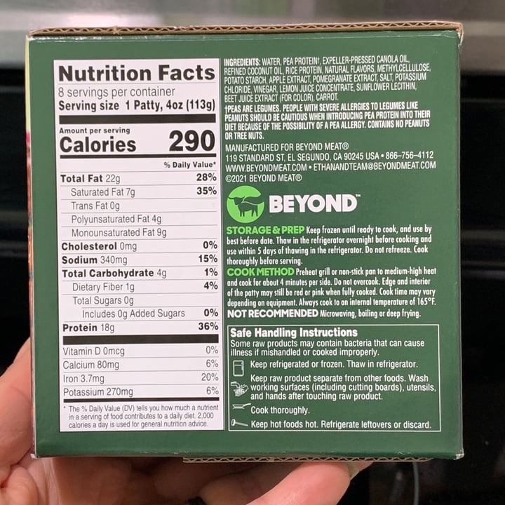 photo of Beyond Meat Beyond Meat Cookout Classic Plant-based Burger Patties shared by @nbacha on  19 May 2022 - review
