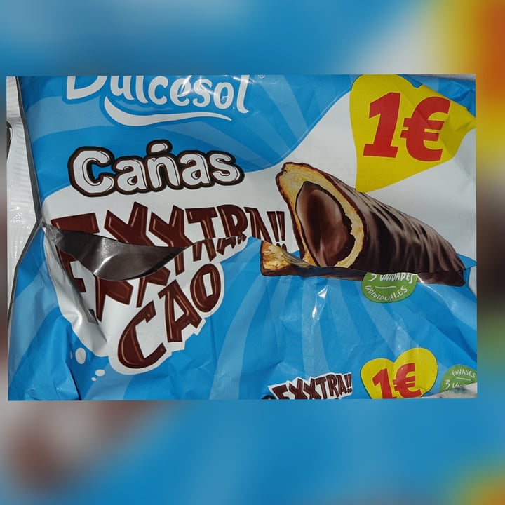 photo of Dulcesol Cañas Extra Choco caña de crema shared by @maryveganaperdy on  02 Oct 2020 - review