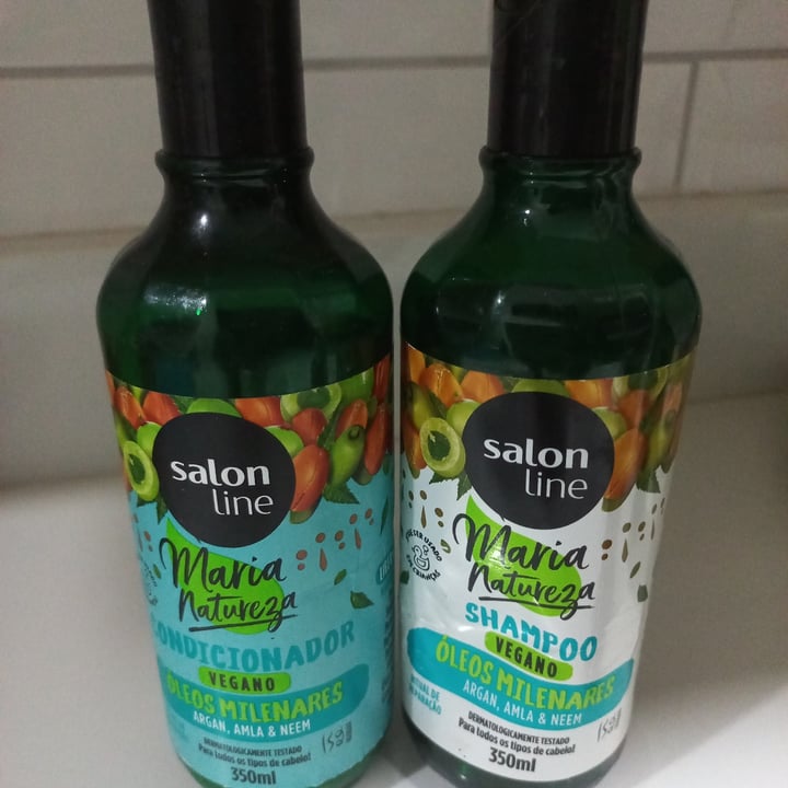 review photo of Salon line Condicionador Maria Natureza Óleos milenares shared by @gheyzamartins on 02 May 2022 - review