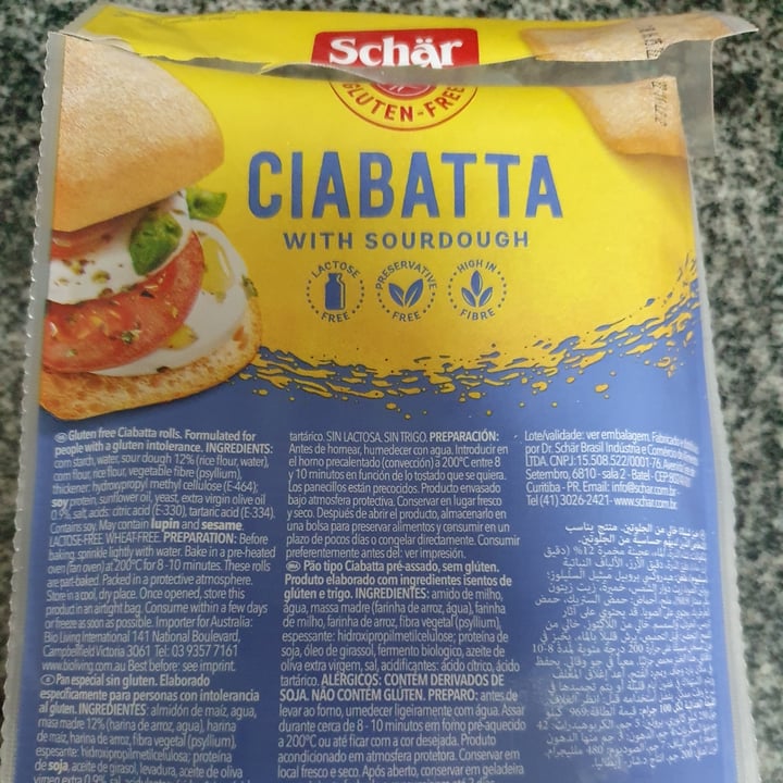 photo of Schär Ciabatta shared by @fatimaramos on  04 Jun 2022 - review