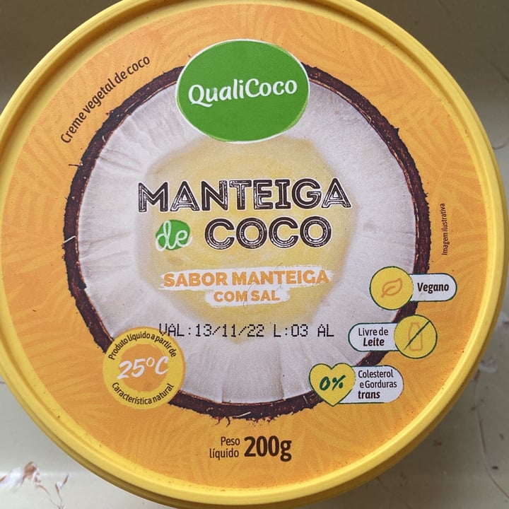 review photo of Qualicoco Manteca De Coco Sabor A Manteca (com Sal) shared by @nanamoreira on 01 Apr 2022 - review
