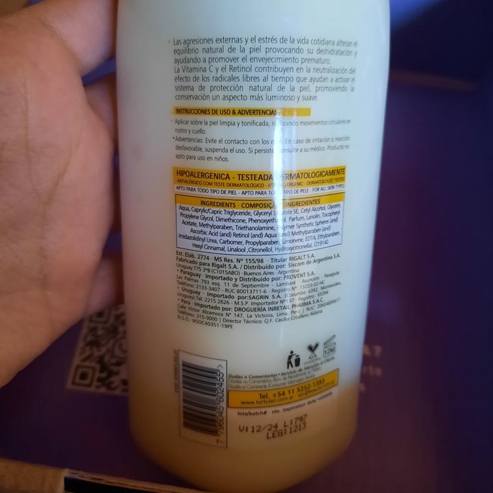 review photo of Tortulan Emulsión Hidratante Con Vitamina C Y Retinol shared by @salatinor on 28 Mar 2022 - review