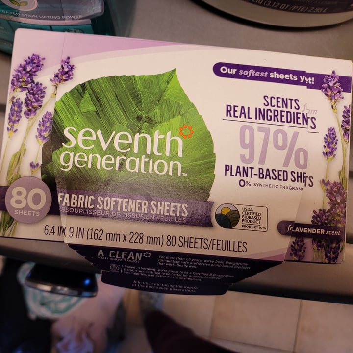 photo of Seventh Generation Fabric Softener Sheets shared by @marlacriley96 on  09 Jan 2021 - review