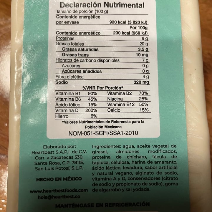 photo of Heartbest Queso tipo mozzarella shared by @andrea21 on  29 Jun 2021 - review