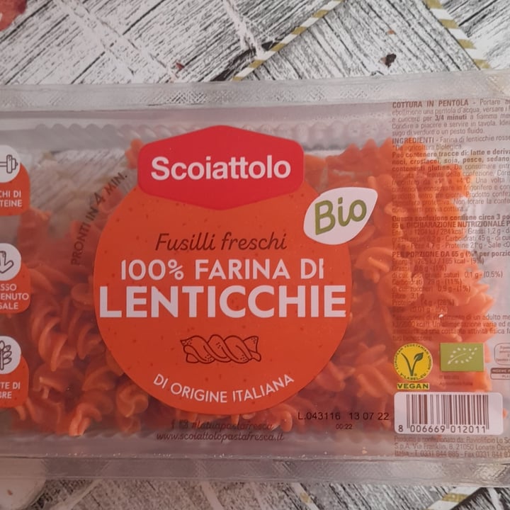 review photo of Scoiattolo Fusilli Con Farina Di Lenticchie shared by @giasa on 07 Jul 2022 - review