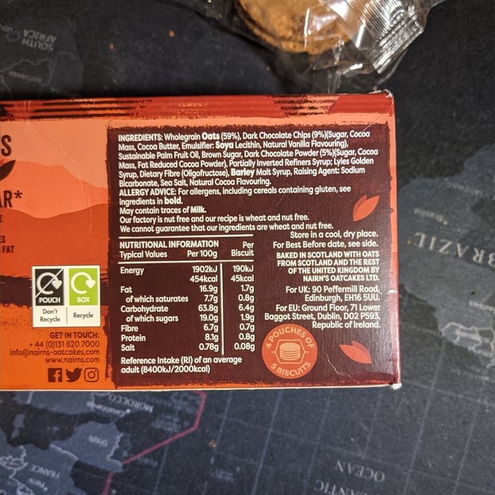 photo of Nairn's Dark chocolate chip oat biscuits new packaging shared by @katchan on  26 Mar 2022 - review
