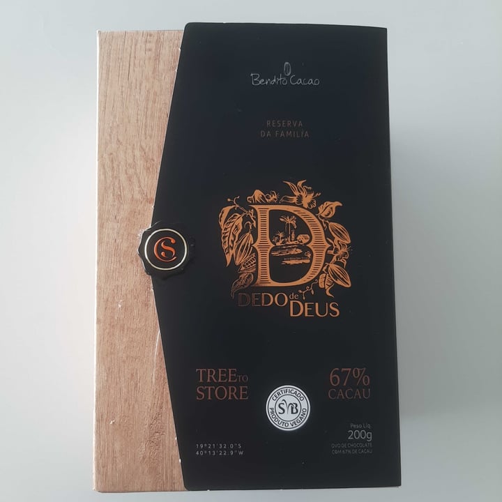 review photo of Bendito Cacao Ovo de Pascoa - bendito cacau - Dedo de Deus - 67% cacau shared by @nanoc on 26 Apr 2022 - review