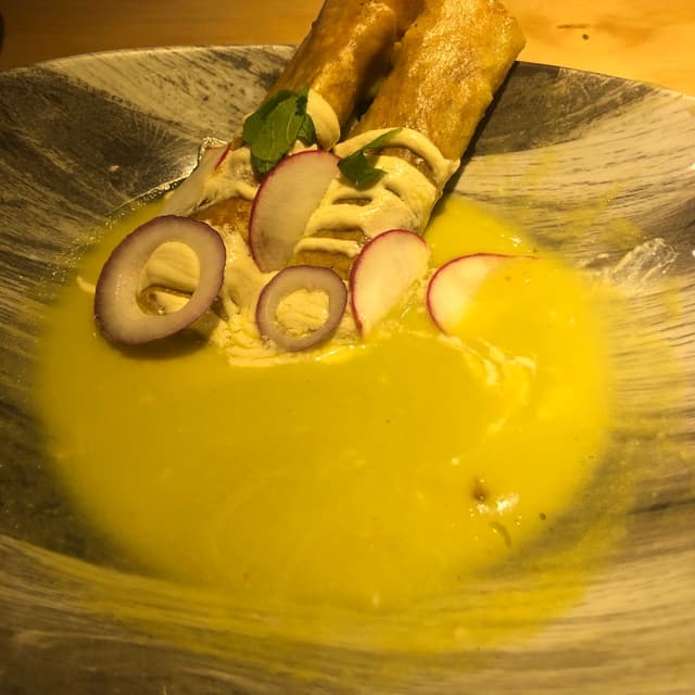 Foto do prato “Flautas al pastor”