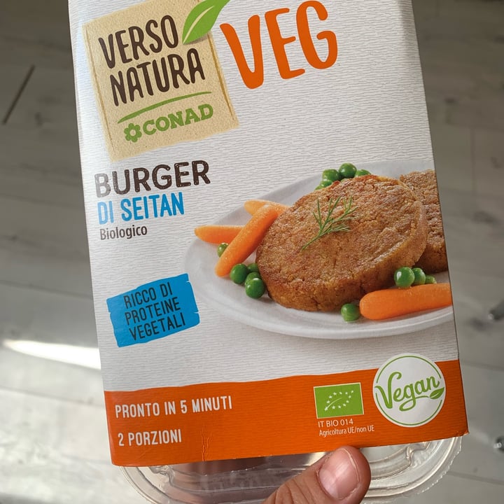 photo of Verso Natura Conad Veg Burger Di Seitan Biologico shared by @virginiapatafi on  07 Aug 2022 - review