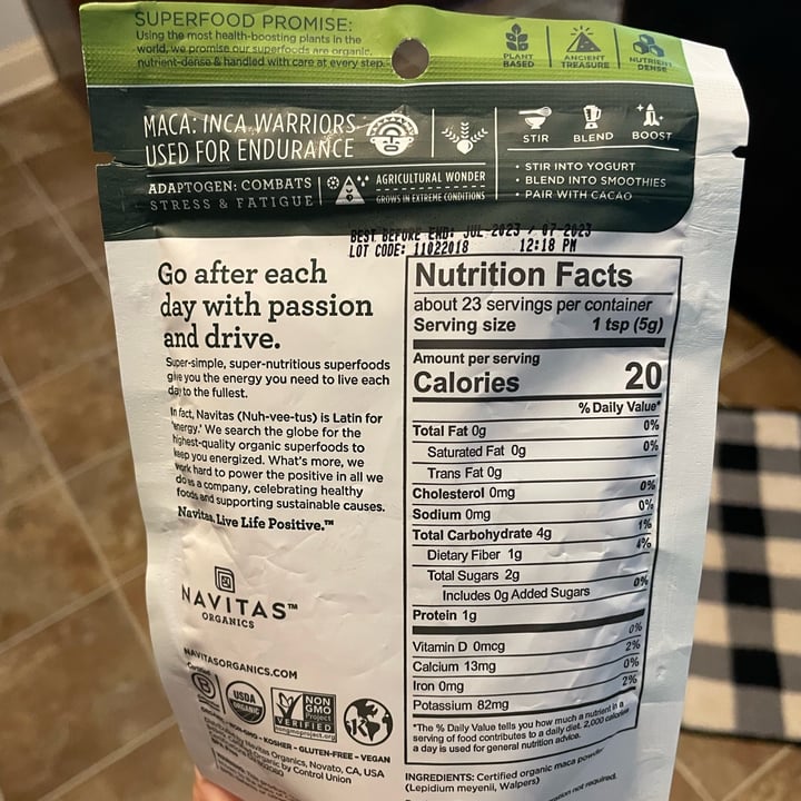 review photo of Navitas Organics Maca powder shared by @embanks26 on 12 Jul 2022 - review