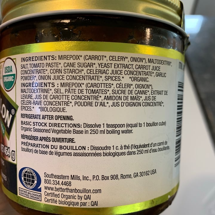 photo of Better Than Bouillon Organic Seasoned Vegetable Base shared by @sharicatlady on  26 Jun 2021 - review