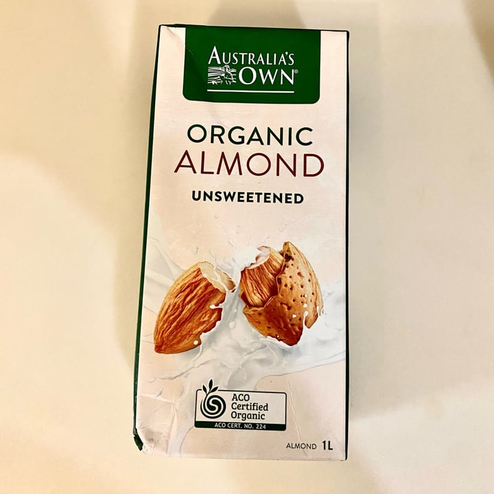photo of Australia's Own Organic Almond Milk Unsweetened shared by @redflannel on  28 Jan 2022 - review