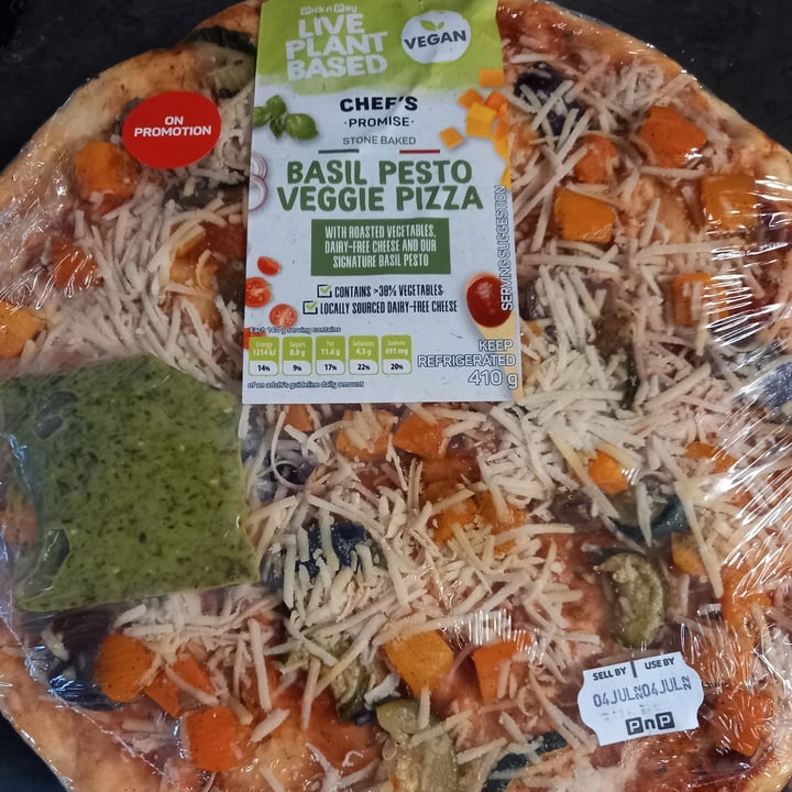 review photo of Chefs Promise Vegan Veggie and Basil Pesto Pizza shared by @schani007 on 18 Jul 2022 - review