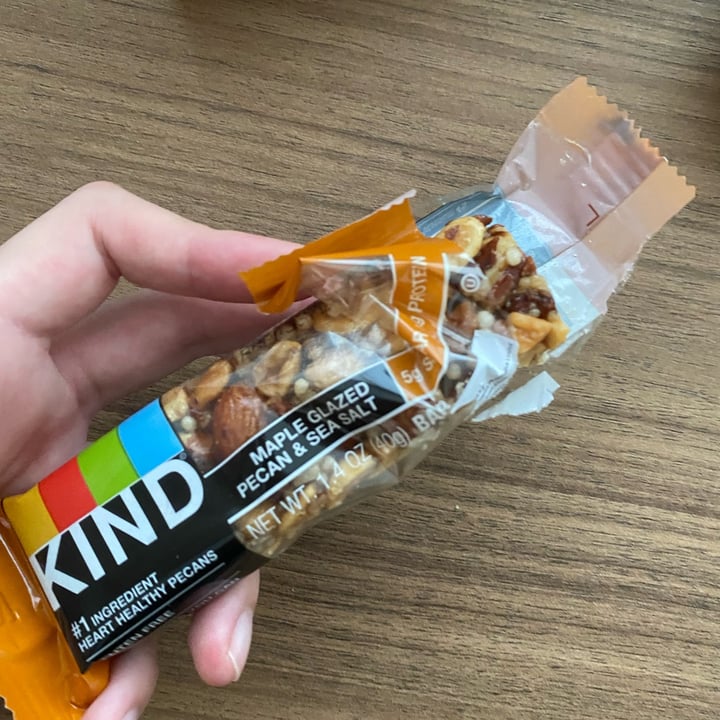 photo of KIND Maple Glazed Pecan & Sea Salt Bar shared by @rlau on  10 Mar 2022 - review