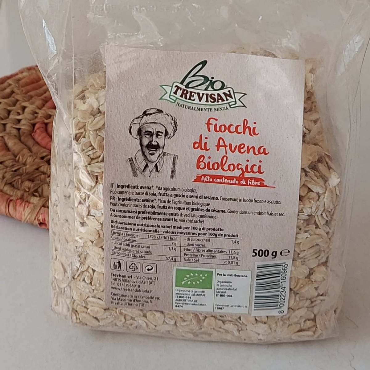 Fiocchi di avena biologici - Trevisan - 500 g