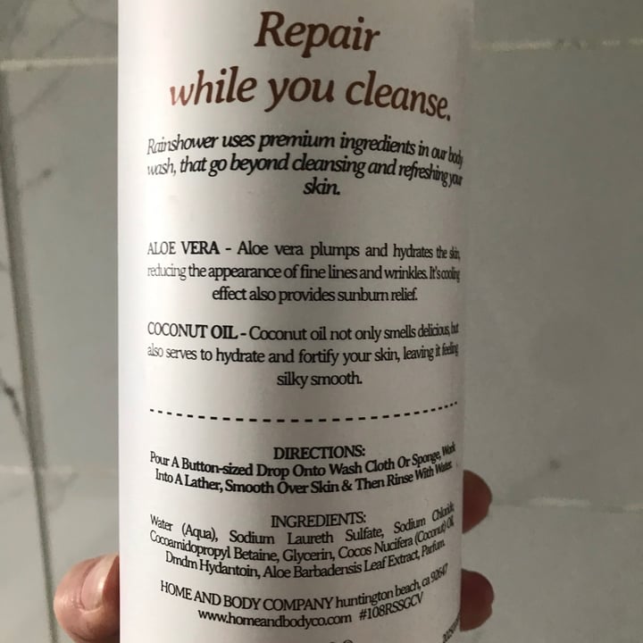 review photo of Rainshower spa company Aloe Vera & Coconut Body Wash - Coconut Vanilla shared by @jordan22 on 13 Jun 2021 - review