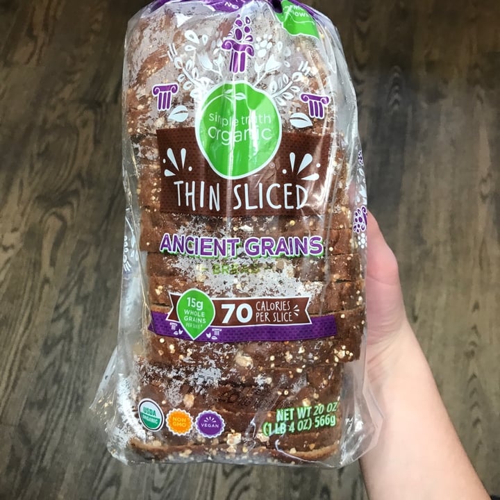 photo of Simple Truth ancient grains thin-sliced bread shared by @thevegfriend on  26 Apr 2022 - review