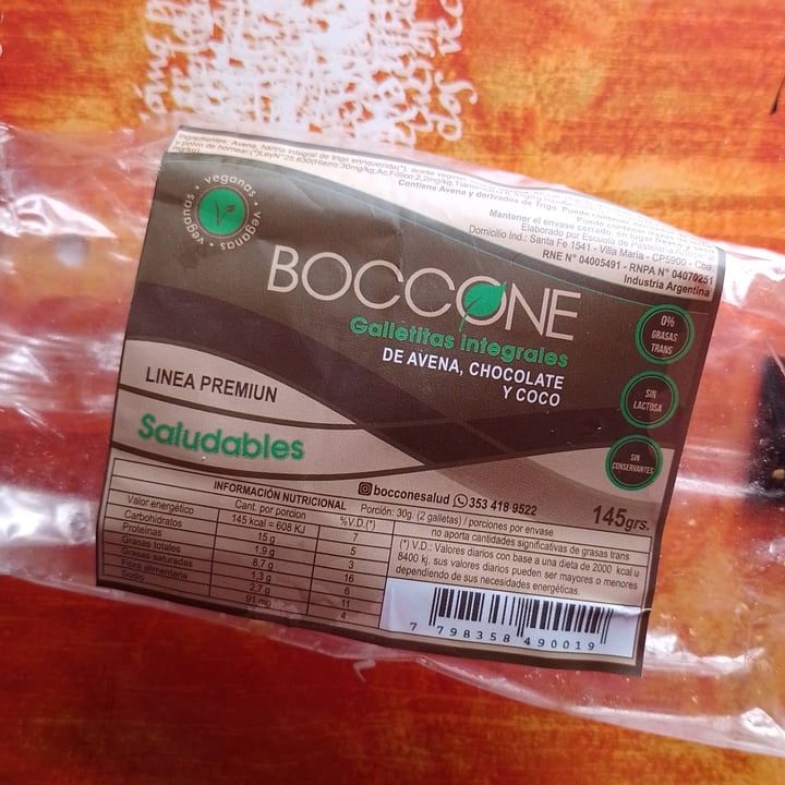 photo of Boc cone Galletitas Integrales de Avena Chocolate y Coco shared by @floravila on  02 Nov 2021 - review