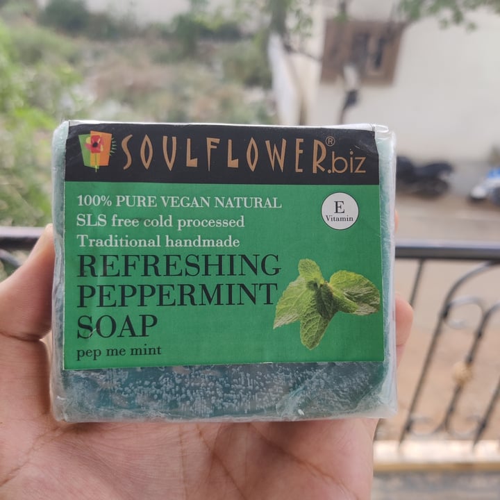 review photo of Soulflower Refreshing Peppermint Soap shared by @manojerappa on 20 May 2021 - review
