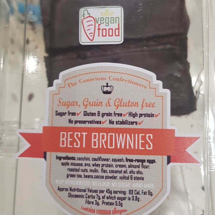 photo of The concious confectioners Chocolate Brownies shared by @lkapelari on  15 Oct 2021 - review