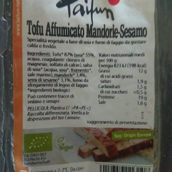 photo of Taifun Smoked Tofu With Almonds And Sesame Seeds shared by @dabba on  22 Apr 2022 - review