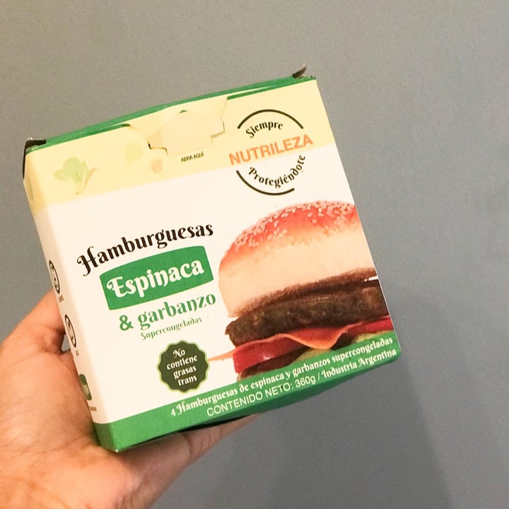 photo of Nutrileza Hamburguesa de Espinaca & Garbanzo shared by @guadast on  14 Apr 2021 - review