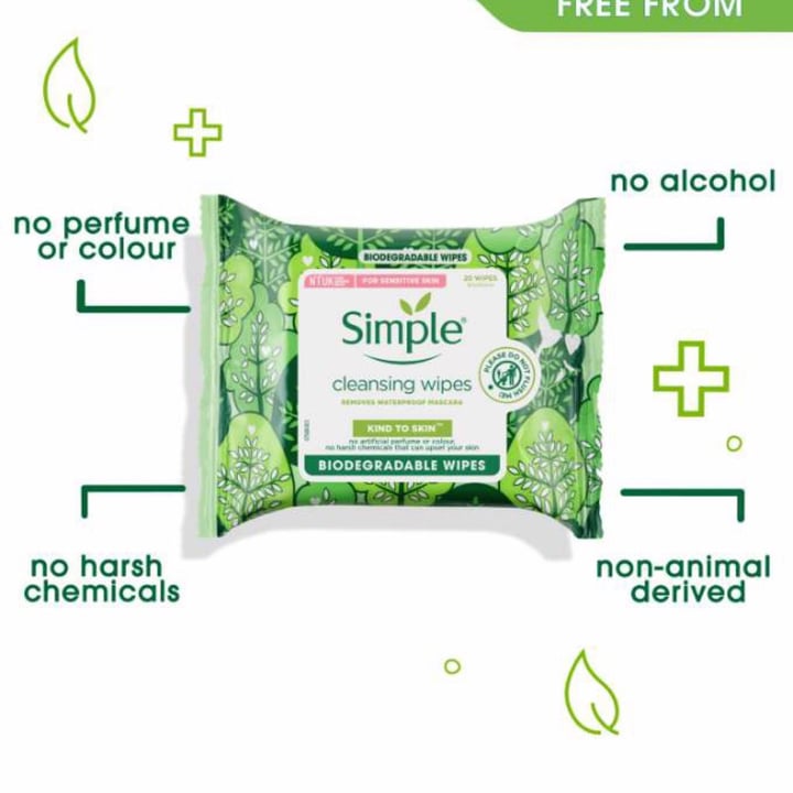 photo of Simple Biodegradable cleansing wipes shared by @callyjoart on  26 Nov 2020 - review