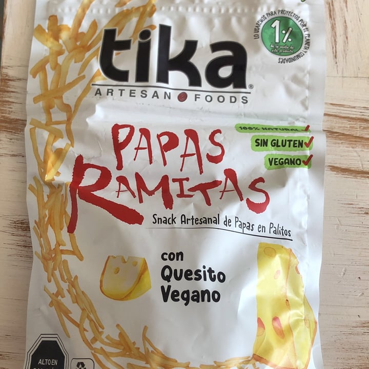 photo of Tika Papas ramitas  con quesito vegano shared by @maconstanza on  27 Jul 2021 - review