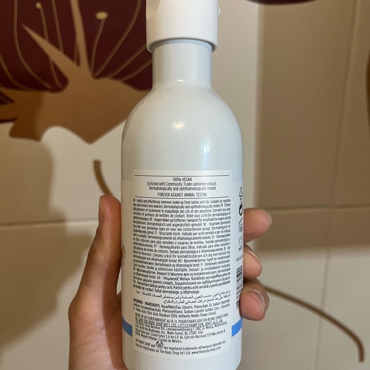photo of The Body Shop Camomile Gentle Eye Makeup remover shared by @irenevegan on  06 Apr 2022 - review