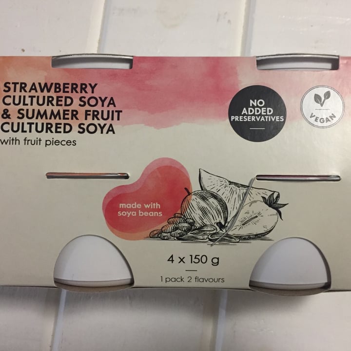 photo of Woolworths Food Strawberry & Summer Fruit Cultured Soya Yoghurt shared by @thehumblechickpea on  09 Jun 2020 - review